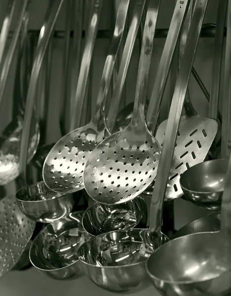 stock image Closeup of different kitchen tools