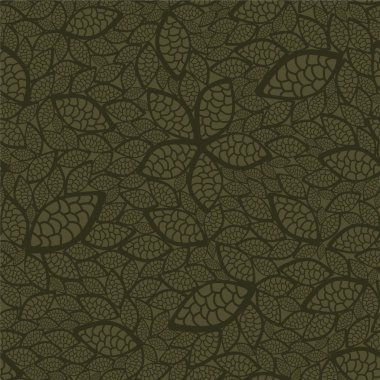 Seamless green leaves wallpaper clipart