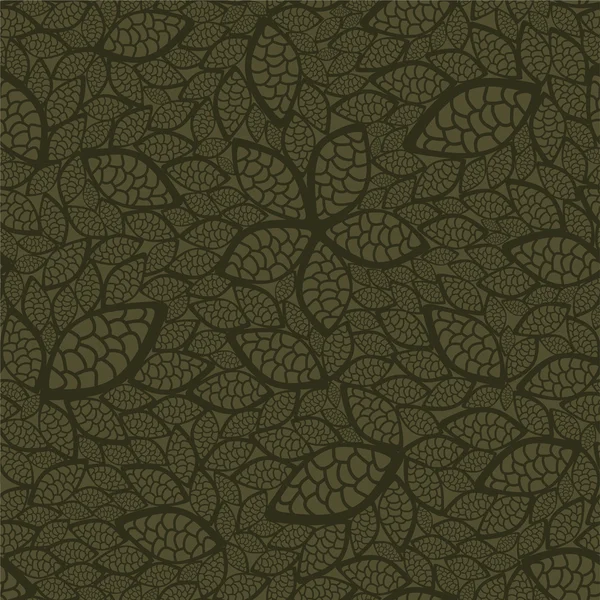 Nahtlose grüne Blätter Tapete — Stockvektor