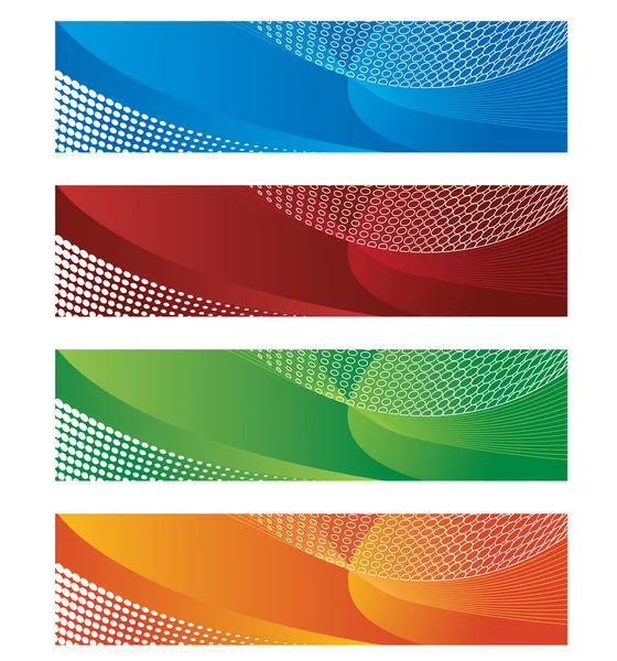 Digital banners in halftone and gradient — Stock Vector