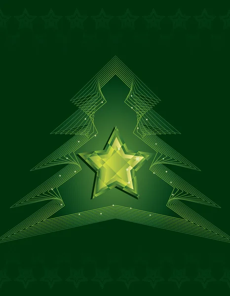 Estrella de Navidad con joyas — Vector de stock
