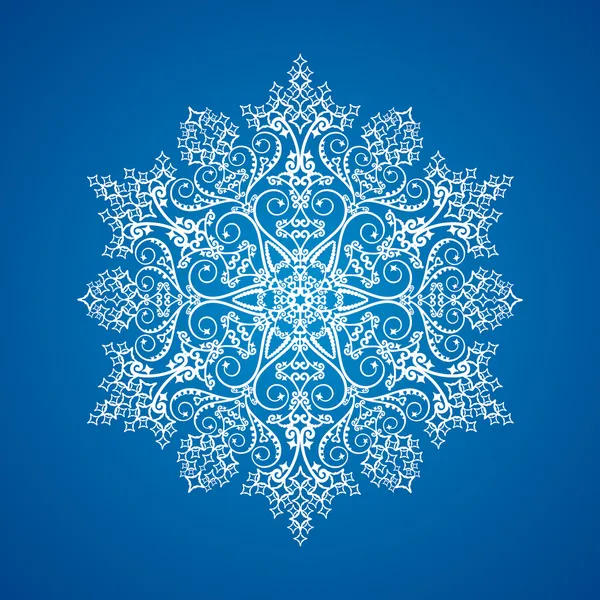 Ενιαίο αναλυτικές snowflake σε γαλάζιο φόντο — Διανυσματικό Αρχείο
