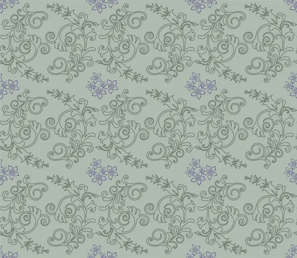 淡绿色和紫色花卉壁纸 — 图库矢量图片