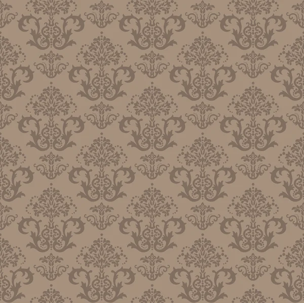 Fondo de pantalla floral marrón sin costuras — Archivo Imágenes Vectoriales
