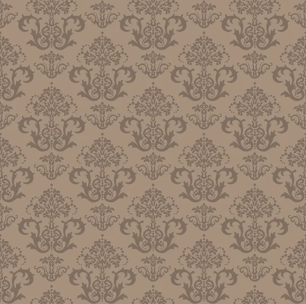 Fondo de pantalla floral marrón sin costuras — Vector de stock