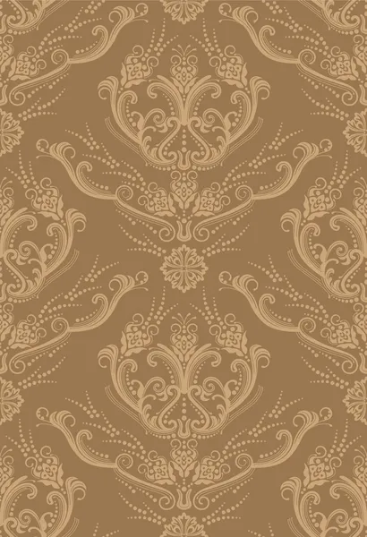 Fondo de pantalla floral marrón de lujo — Archivo Imágenes Vectoriales