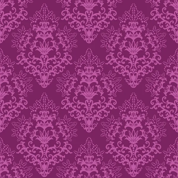 Bezszwowe fuksja purpurowy tapetą z motywem kwiatowym — Wektor stockowy