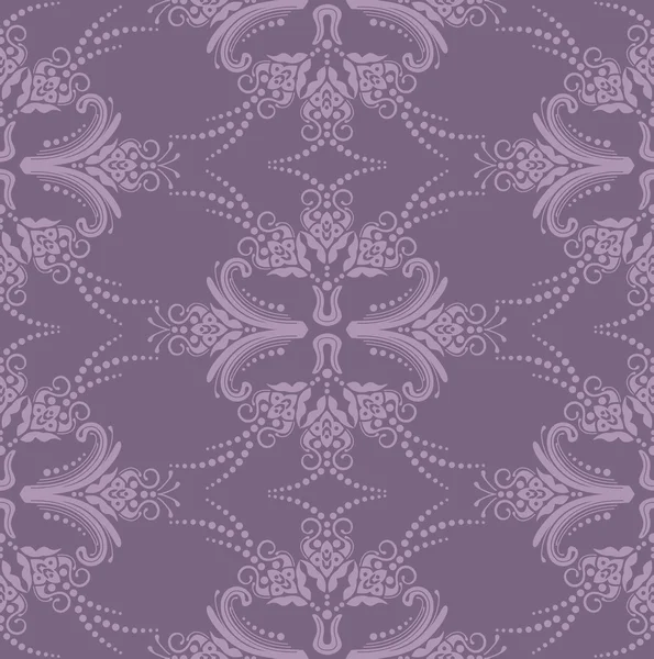 Lujo púrpura sin costuras fondo de pantalla floral — Vector de stock