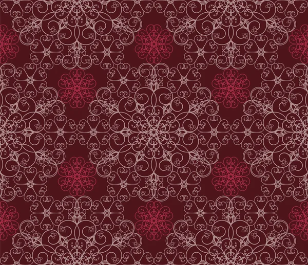 Детальный бордовый цветочный узор — стоковый вектор
