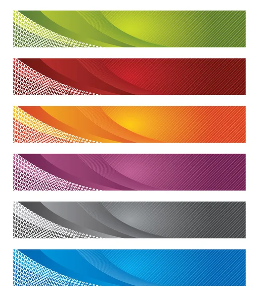 Digital Banners Gradient Lines Image Vector Illustration — Stock Vector