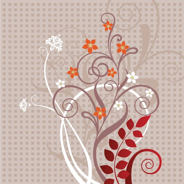 Decoratieve Bloemen Wenskaart Deze Afbeelding Een Vectorillustratie — Stockvector