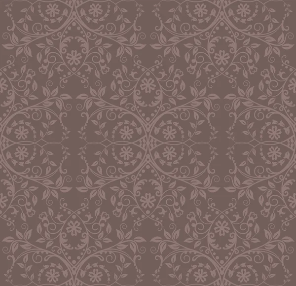シームレスなココア茶色の花の壁紙 このイメージは ベクトル イラストです — ストックベクタ