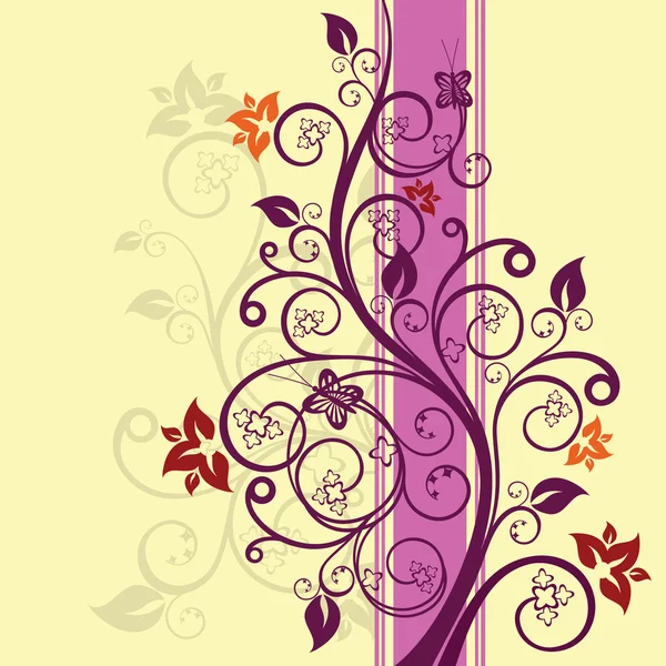 Fialové Růžové Květinové Vektorové Ilustrace Tento Obrázek Vektorové Ilustrace — Stockový vektor