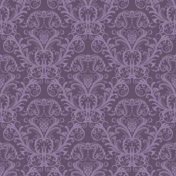 无缝的紫色花饰壁纸 这个图像是矢量图 — 图库矢量图片
