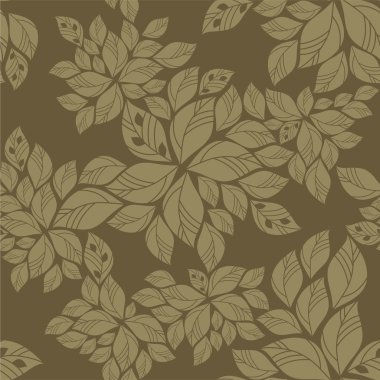 Seamless green leaves pattern clipart