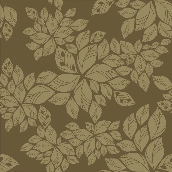 シームレスな緑の葉パターン — ストックベクタ