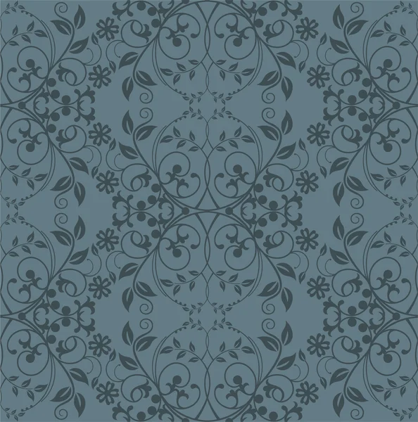 无缝的灰色花卉壁纸 这个图像是矢量图 — 图库矢量图片