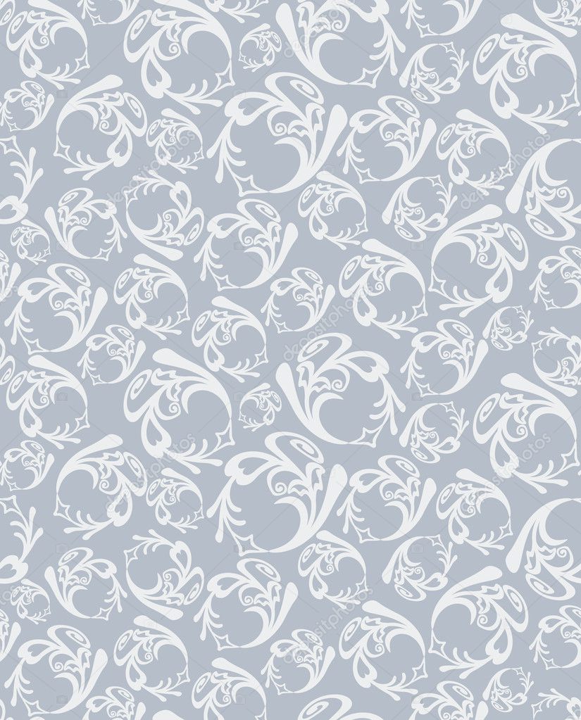 Seamless silver and white round pattern. This image is a vector illustration.
