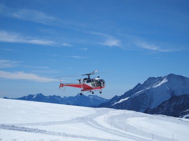 Whirlybird copter at Jungfraujoch Top of Europe in the Swiss Mou clipart