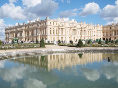 Castle of Versaille frontage with blue sky and Shadow image in w clipart