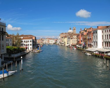 Venice 's Grand Canal with Blue sky clipart