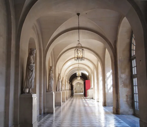 Palace Corridor , Hallway of Kings in Versailles Royalty Free Stock Photos