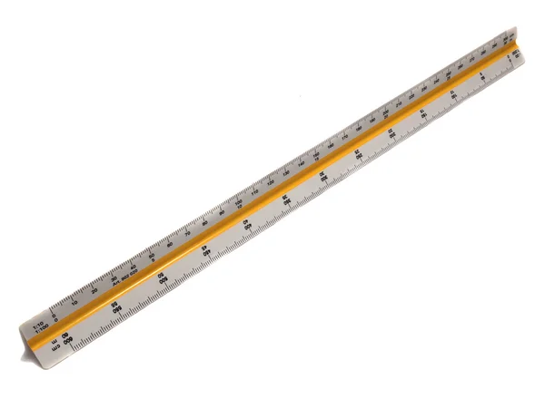 Měření měřítko pravítko pro architekta — Stock fotografie