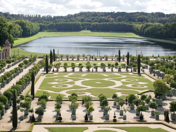 Jardines Decorativos Con Naranjos Versalles Francia Europa —  Fotos de Stock