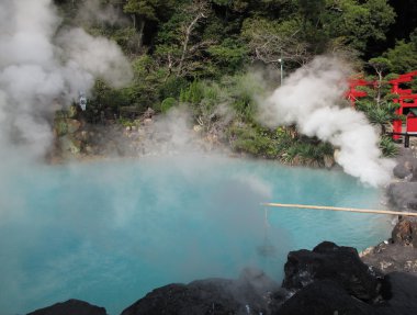 Beppu Japan's onzen , Hot springs Japan clipart