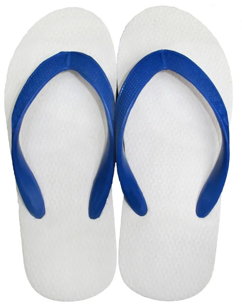 Chanclas de color blanco aislado en blanco — Foto de Stock