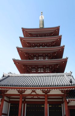 Five storied Pagoda of Senso-ji temple clipart