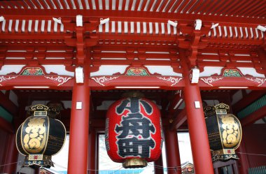 Kaminarimon Thunder Gate at Asakusa temple Tokyo clipart