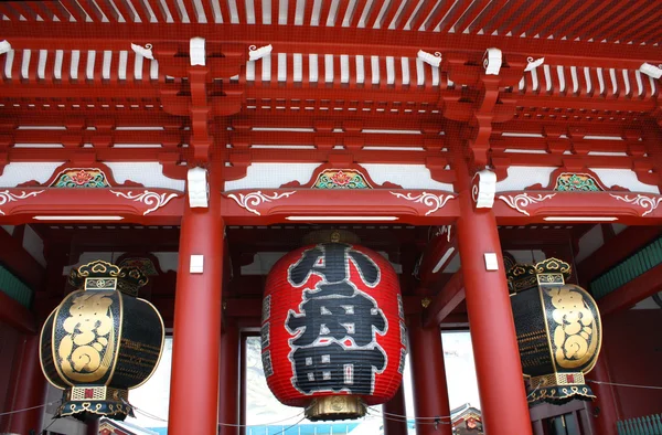 Kaminarimon gate thunder v asakusa chrám tokyo — Stock fotografie