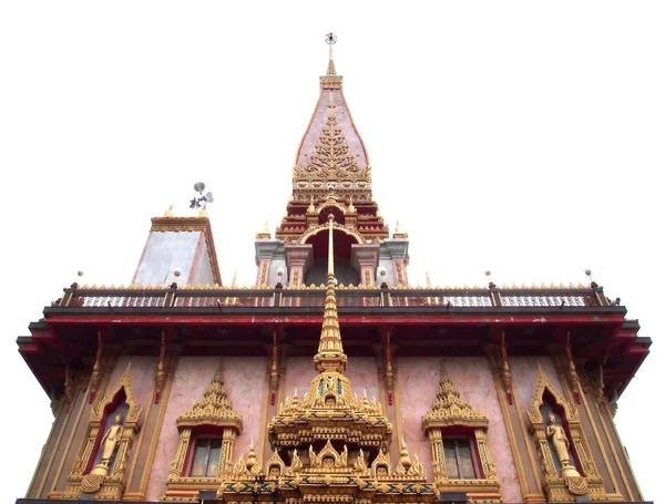 Храм Ват Чалонг Посвящен Двум Высокочтимым Монахам Луанг Пхо Чаему — стоковое фото