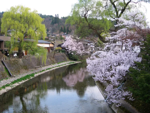 Vista de Takayama durante o Festival da Primavera — Fotografia de Stock