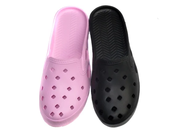 Černé a růžové boty phylon či eva — Stock fotografie