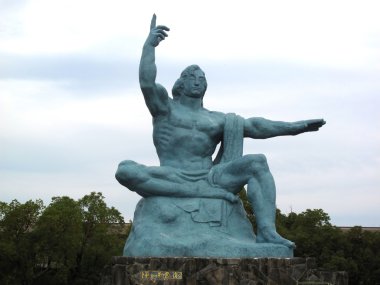 The Peace memorial Statue in Nagasaki , Japan clipart