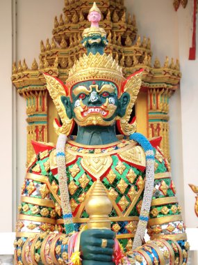 The Green Demon Vessavana Statue clipart