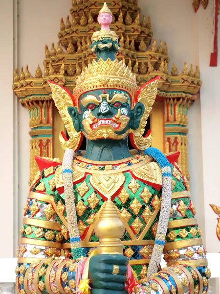The Green Demon Vessavana Statue — Stock Photo, Image