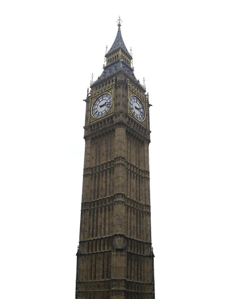 Royaume-Uni, Londres, Big Ben avec fond blanc isolé — Photo