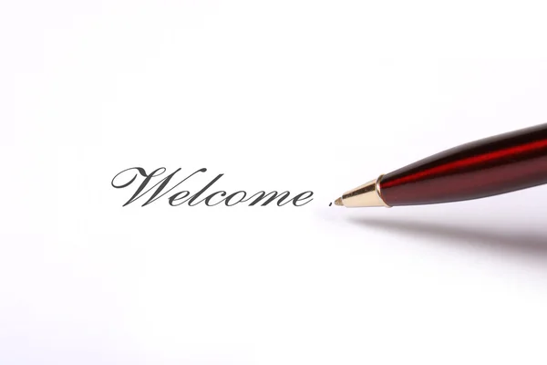 Welcome note — Stock Photo, Image