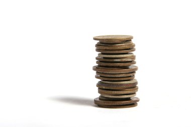 Stack of coins isolated clipart