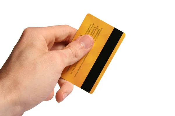 Πιστωτική κάρτα στο χέρι — Φωτογραφία Αρχείου