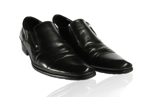 Zwarte man's schoenen — Stockfoto