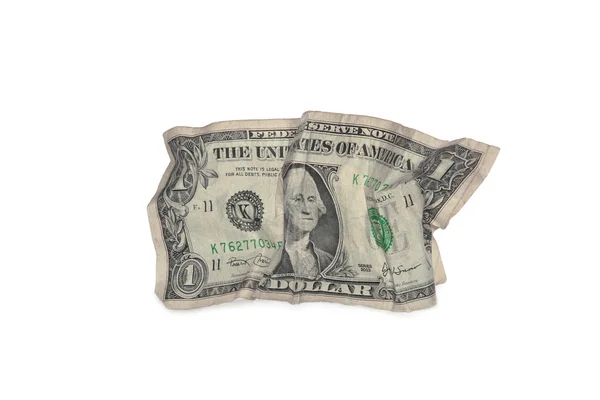 Creasy dollar bill — Stock Photo, Image