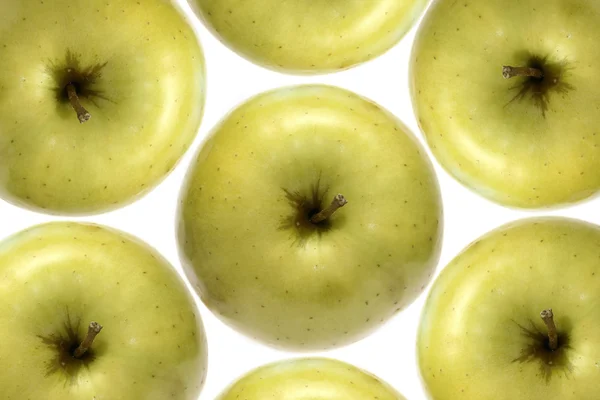 Groep van groene appels — Stockfoto