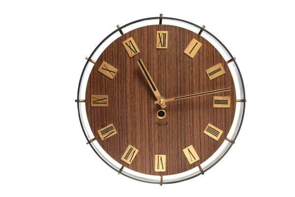 나무 벽 시계 — 스톡 사진