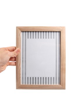 Hand hold photo frame clipart