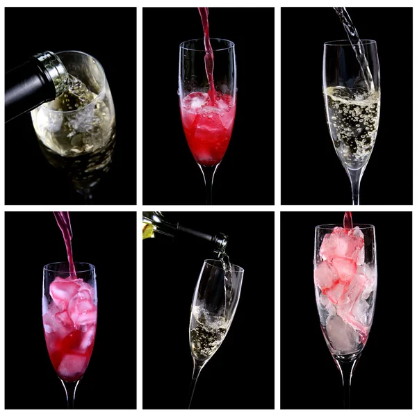 Glazen met alcoholische cocktail dranken — Stockfoto