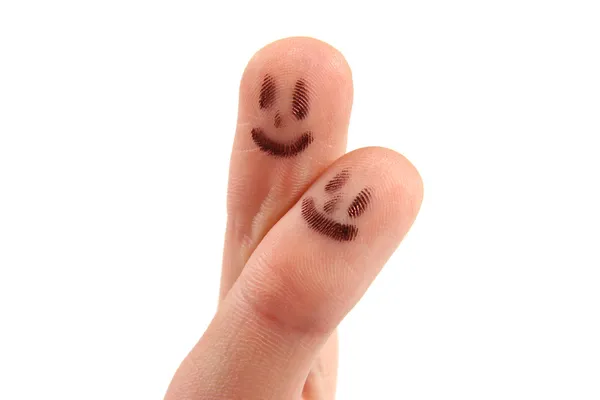 Sonriente en las yemas de los dedos — Foto de Stock
